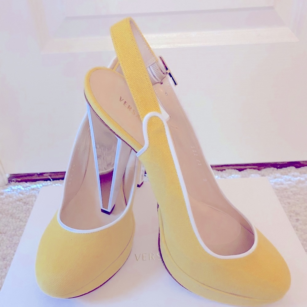 Versace Platform Slingback Pump - image 1